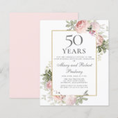 Begroting 50e Jubileum - Roze Floral (Voorkant / Achterkant)