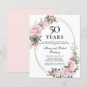 Begroting 50e Jubileum - Roze Floral (Voorkant / Achterkant)