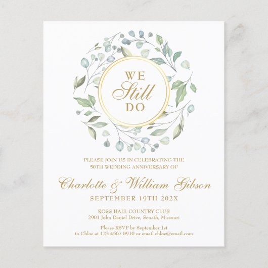 Begroting 50e Jubileum - Uitnodiging tot vernieuwi (Voorkant)