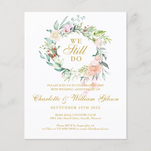 Begroting 50e Jubileum - Uitnodiging tot vernieuwi (Voorkant)