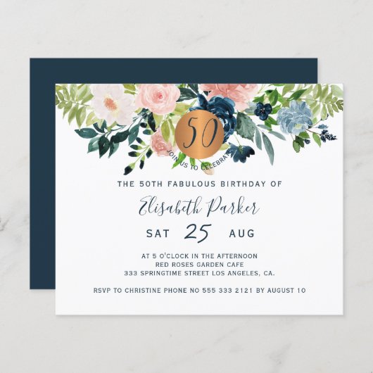 Begroting 50e plenaire vergadering Uitnodiging (Voorkant / Achterkant)