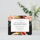 Begroting 50e verjaardag Feminine  FLOWERS (Staand voorkant)