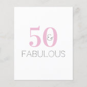 Begroting 50e verjaardag Moderne Roze Partij Uitno Flyer (Achterkant)