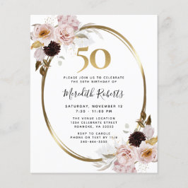 Begroting 50e verjaardag Rozen en uitnodiging van 