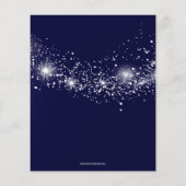 Begroting 50th Birthday Stars on Navy Blue Invites (Achterkant)