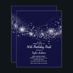 Begroting 50th Birthday Stars on Navy Blue Invites<br><div class="desc">Deze uitnodigingen voor verjaardagsfeestjes zijn perfect voor elke leeftijdse feestdag of veranderen de formulering van je speciale gelegenheid. Papieren uitnodigingen zijn gedrukt op uw keuze uit drie papierformaten van helder wit semitoelvormig, betaalbaar 110 lb. **Witte enveloppen zijn optioneel en kunnen tegen extra kosten aan uw bestelling worden toegevoegd. Controleer uw...</div>
