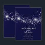 Begroting 50th Birthday Stars on Navy Blue Invites<br><div class="desc">Deze uitnodigingen voor verjaardagsfeestjes zijn perfect voor elke leeftijdse feestdag of veranderen de formulering van je speciale gelegenheid. Papieren uitnodigingen zijn gedrukt op uw keuze uit drie papierformaten van helder wit semitoelvormig, betaalbaar 110 lb. **Witte enveloppen zijn optioneel en kunnen tegen extra kosten aan uw bestelling worden toegevoegd. Controleer uw...</div>