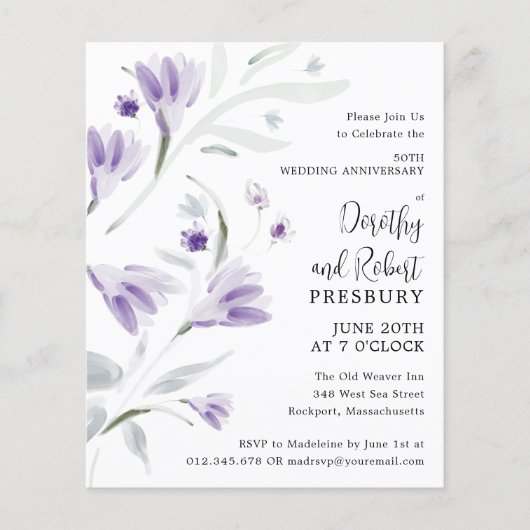 Begroting 50th Wedding Jubileum Floral (Voorkant)