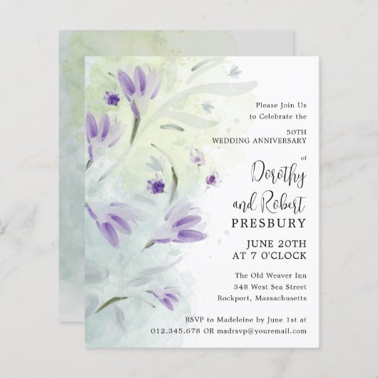 Begroting 50th Wedding Jubileum Floral (Voorkant / Achterkant)