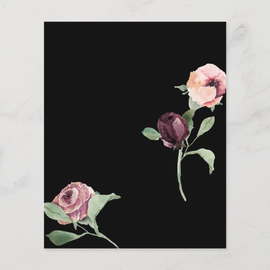 Begroting 50th Wedding Jubileum Red Rose Glitter (Achterkant)