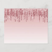 Begroting 60e verjaardag Glitter Roos Gold Pink Ui (Achterkant)