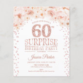 Begroting: 60e verjaardag - Roos Gold Invite Flyer (Voorkant)