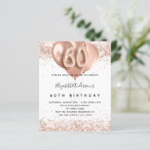 Begroting 60e verjaardag roos gouden ballonvaarzen (Staand voorkant)