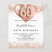 Begroting 60e verjaardag roos gouden ballonvaarzen (Voorkant)