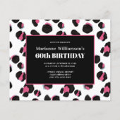 Begroting 60th Birthday Feminine PINK LEOPARD PRIN (Voorkant)