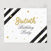 Begroting 60th Birthday Gold Glitter Birthday Part (Voorkant)