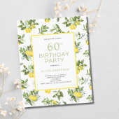 Begroting 60th Birthday Lemon Citrus Invitation