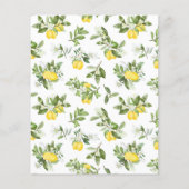 Begroting 60th Birthday Lemon Citrus Invitation (Achterkant)