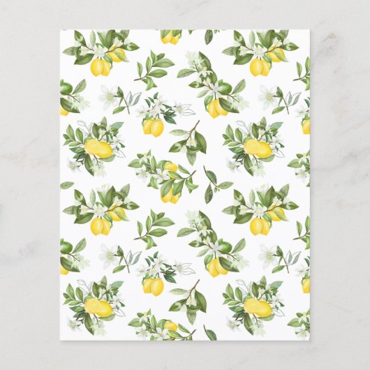 Begroting 60th Birthday Lemon Citrus Invitation (Achterkant)