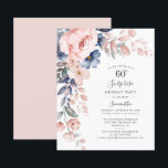 Begroting 60th Birthday Pink Floral Party Invitati<br><div class="desc">Dusty Blue Pink Floral verrassend 60th Birthday party budget nodigt u uit om eenvoudig aan te passen met uw partijdetails door op de knop 'Personalize' te klikken.</div>