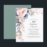 Begroting 60th Birthday Pink Floral Script Invitat<br><div class="desc">Dusty Blue Pink Floral verrassend 60th Birthday party budget nodigt u uit om eenvoudig aan te passen met uw partijdetails door op de knop 'Personalize' te klikken.</div>