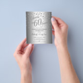 Begroting 60th Jubileum - Silver White Invite Flyer (Hand)