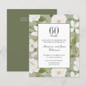Begroting 60th Jubileum White Flowers green (Voorkant / Achterkant)