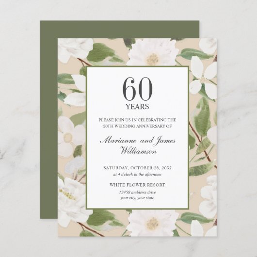 Begroting 60th Jubileum White Flowers iory (Voorkant / Achterkant)