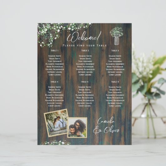 BEGROTING 6 Tafel - Robuuste FOTO - Zitplaatsen (Staand voorkant)