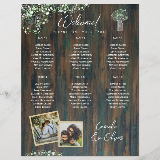 BEGROTING 6 Tafel - Robuuste FOTO - Zitplaatsen (Voorkant)