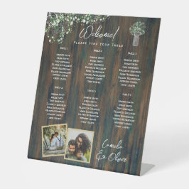 BEGROTING 6 Tafel - Robuuste FOTO - Zitplaatsen Reclamebord Met Voetstuk