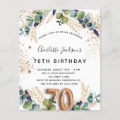 Begroting 70e verjaardag eucalyptus greenery glitt (Voorkant)