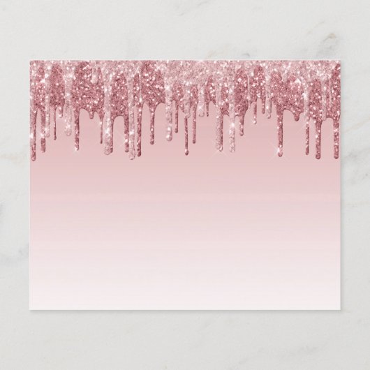 Begroting 70e verjaardag Glitter Roos Gold Pink Ui (Achterkant)