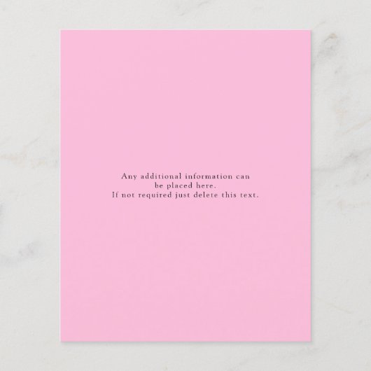 Begroting 70e verjaardag Roze Gray Uitnodiging Flyer (Achterkant)