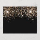 Begroting 70e verjaardag zwarte glitter sparen de  (Achterkant)