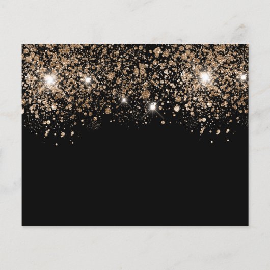 Begroting 70e verjaardag zwarte glitter sparen de  (Achterkant)