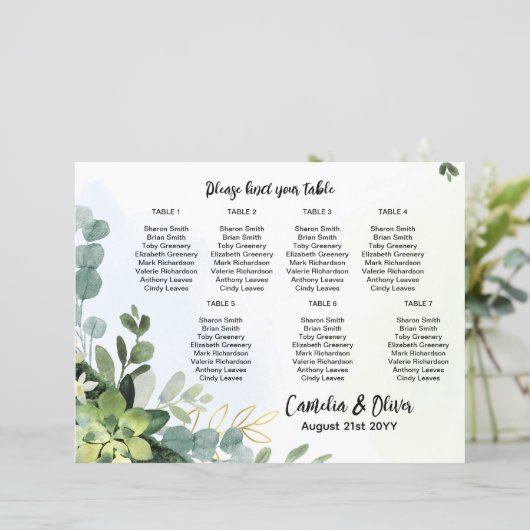 BEGROTING 7 Tafelbruiloft - Grafiek Greenery (Staand voorkant)