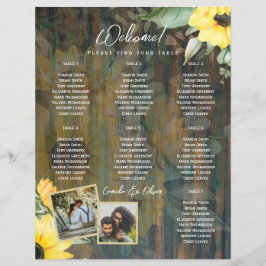 BEGROTING 7Tafel Rustiek Hout ZONNEBLOEMEN FOTO ZI