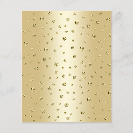 Begroting 80th Birthday Party - Gold Invite Flyer (Achterkant)