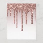 Begroting 80th Birthday Party Roos Gold Invitation (Achterkant)