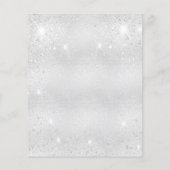 Begroting 90e verjaardag Silver Glitter-uitnodigin (Achterkant)