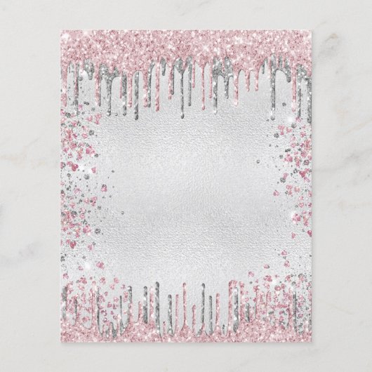 Begroting 90e verjaardag zilverroze uitnodiging (Achterkant)