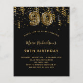 Begroting 90e verjaardag zwarte goudluipaard uitno (Voorkant)