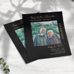 Begroting 90th Birthday Black Uitnodiging Flyer<br><div class="desc">Deze budgetvriendelijke uitnodiging voor 90ste verjaardag is de perfecte manier om je speciale dag te herdenken. Het zwarte en gouddesign zijn gedrukt op budgetvriendelijke flyers en kunnen een foto van uw keuze bevatten. Eenvoudig aan te passen om je vrienden en familie uit te nodigen voor de ultieme knieën op of...</div>