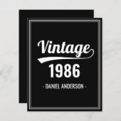 Begroting Aangepaste geboorte Jaar Zwarte Dag Uitn (Voorkant / Achterkant)