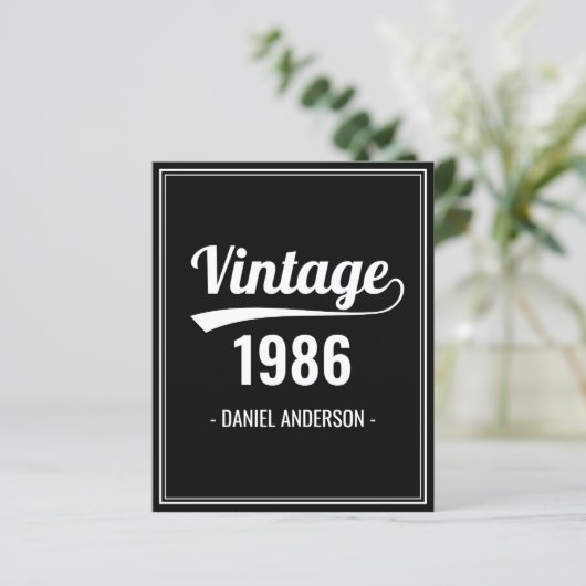 Begroting Aangepaste geboorte Jaar Zwarte Dag Uitn (Staand voorkant)