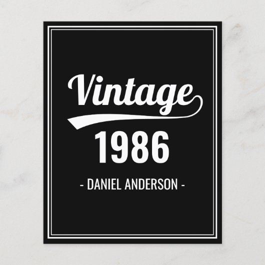 Begroting Aangepaste geboorte Jaar Zwarte Dag Uitn (Voorkant)