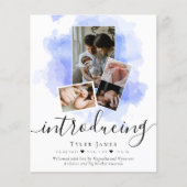 BEGROTING Aankondiging geboorte foto-Collage (Voorkant)