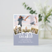 BEGROTING Aankondiging modern FOTO-VERLOVING (Staand voorkant)