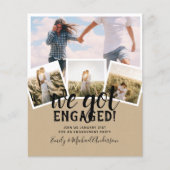 BEGROTING Aankondiging modern FOTO-VERLOVING (Voorkant)